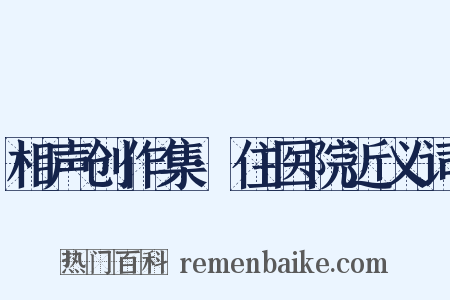 相声创作集·住医院近义词是什么意思的图片